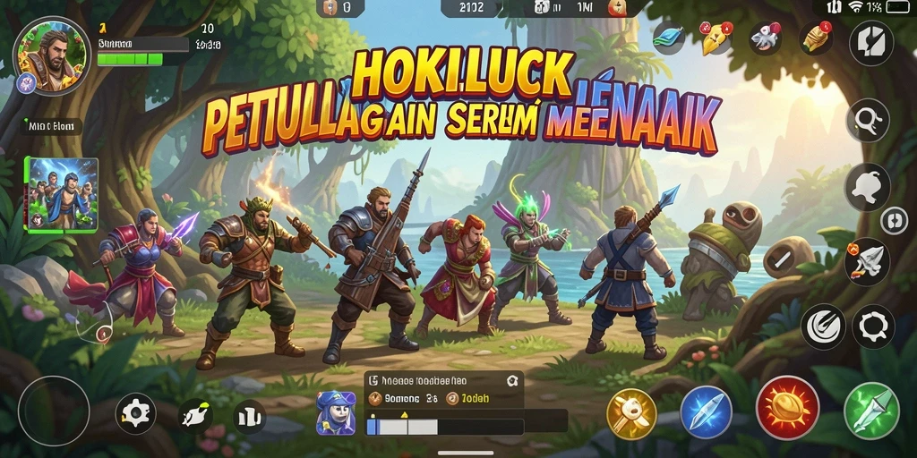 Tampilan gameplay HOKILUCK yang penuh petualangan dan simulasi.
