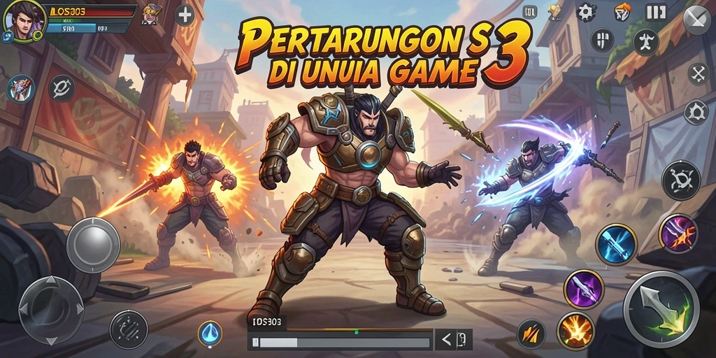 Tampilan dinamis pertarungan karakter di LOS303.