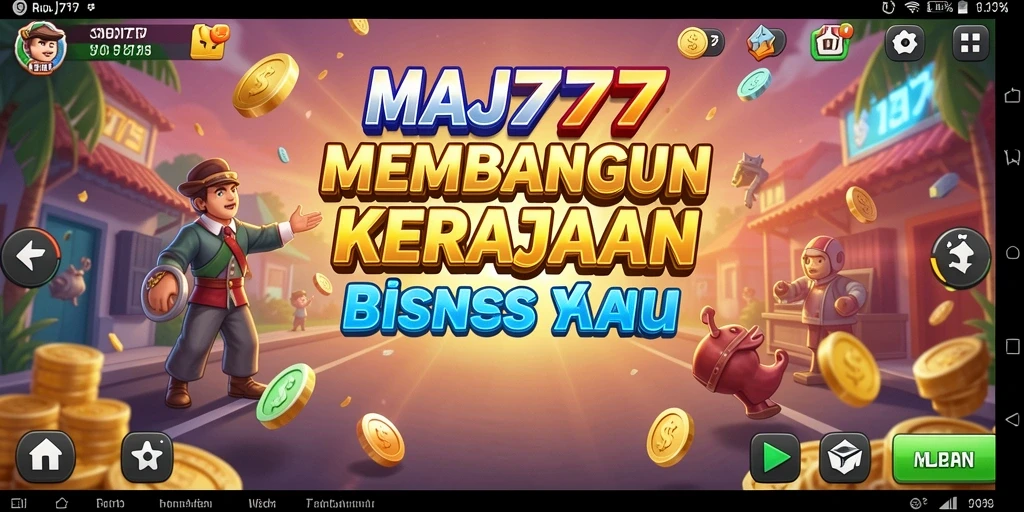 Tampilan gameplay <strong>MAJ777</strong> dengan elemen bisnis yang menarik.