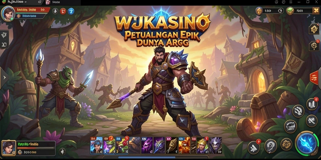 Screenshot gameplay WJKASINO menunjukkan aksi pertarungan yang mendebarkan.
